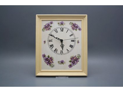 Nástěnné hodiny 25x30cm Macešky cPB č. 1