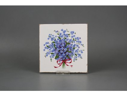 Obklad Forli Blanco 15x15cm Pomněnky motiv L č. 1