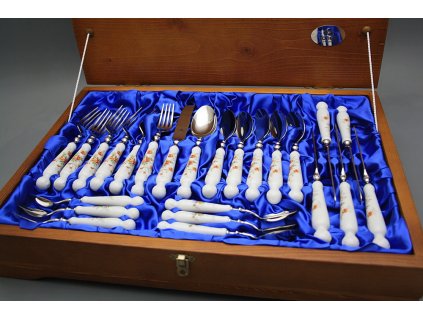 Souprava příborů Bohemia 1987 Čajové růžičky BB 24dílná s kazetou č. 1