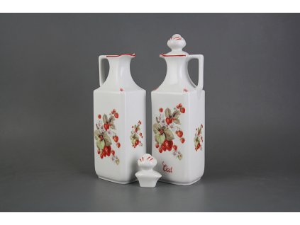 Karafa Ocet hranatá 0,7l Jahody CL č. 1