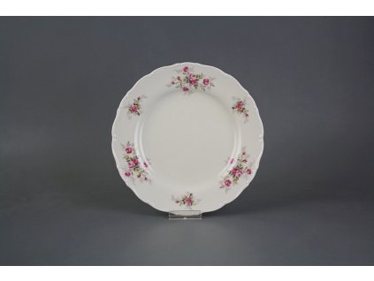 Talíř dezertní 19cm Ofélie IVORY Růžičky růžové S/M ABB č. 1