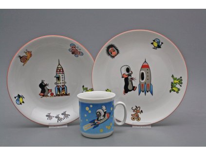 Dětská jídelní souprava Krtek a raketa CL č. 1