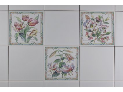 Sada obkladů 15x15cm 3dílná Botanical Plants WL č. 1