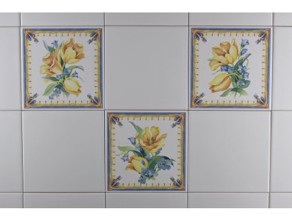 Sada obkladů 15x15cm 3dílná TULIPS WL č. 1