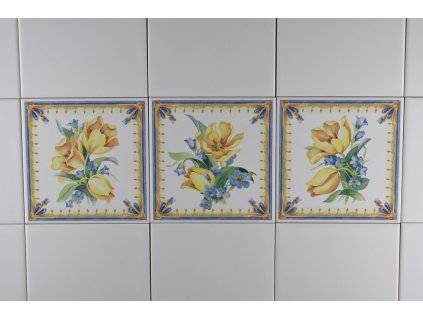 Sada obkladů 15x15cm 3dílná TULIPS WM č. 1