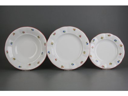 Talířová souprava Benedikt Sedmero kvítí 18dílná ACL č. 1