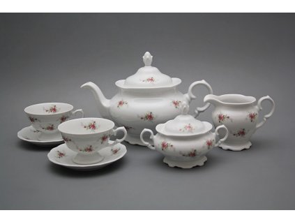 Čajová souprava Alaska Růžičky růžové 15dílná BB 01