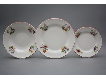 Talířová souprava Ofélie Míšeňská kytice 12dílná ECL č. 1