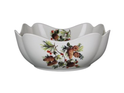 VANPIC MÍSA SALATOVÁ ČTYŘHRANNÁ 24CM ROKOKO PINE CONES EBB 1