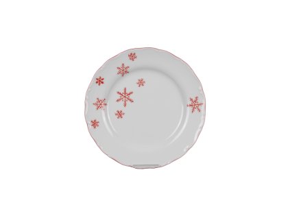 OFEVLO TALÍŘ DEZERTNÍ 19CM OFÉLIE VLOČKA ČERVENÁ CL