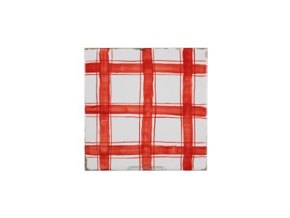 RMOFOB Obklad Forli Blanco 15x15cm KANAFAS ČERVENÝ