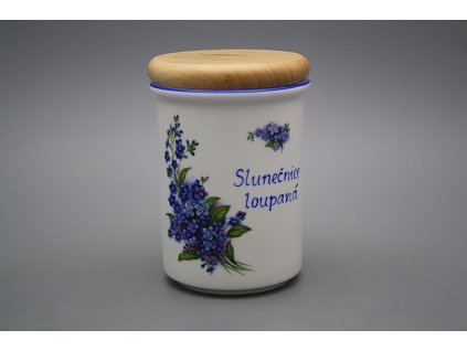 Dóza s dřevěným uzávěrem C - velká Pomněnky AL č. 1