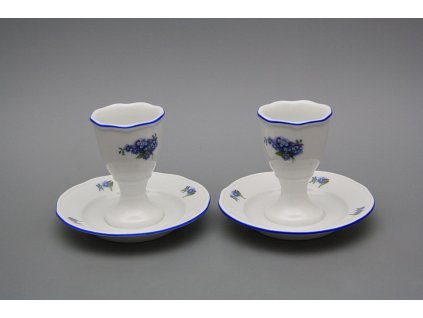 Kalíšek na vejce s podstavcem Rokoko Pomněnky AL č. 1