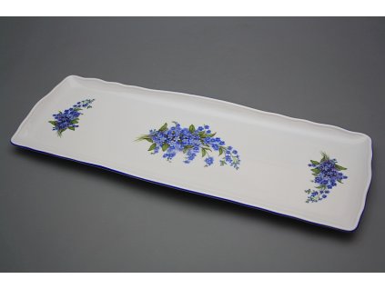 Podnos čtyřhranný 45cm Rokoko Pomněnky AL č. 1