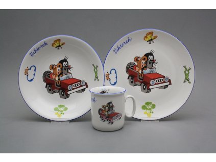 Dětská jídelní souprava Krtek a autíčko BB č. 1