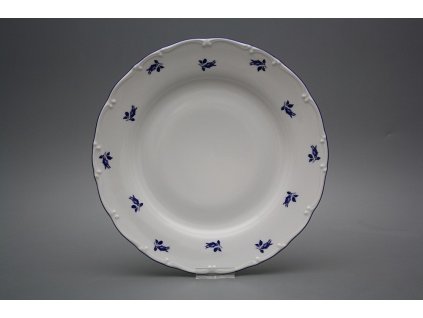 Talíř mělký 25cm Ofélie Modré růže AML č. 1