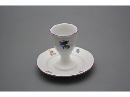 Kalíšek na vejce s podstavcem Rokoko Kytice FL č. 1