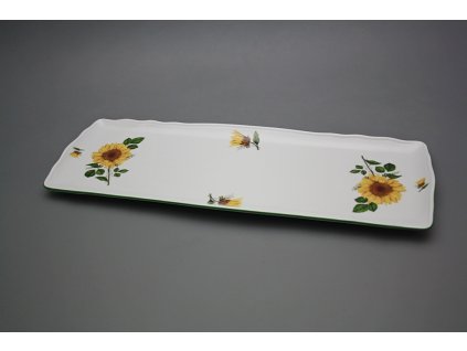 Podnos čtyřhranný 45cm Rokoko Slunečnice ZL č. 1