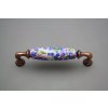 Rustikální úchytka Bohemia 128mm Pomněnky Chintz CU č. 1