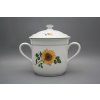 Hrnek český s 2 uchy a víkem bez výřezu Slunečnice ZL č. 1