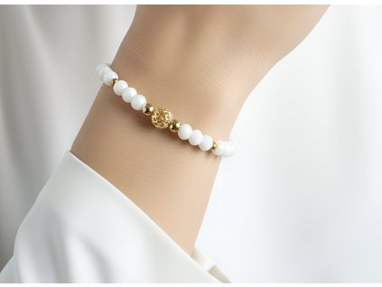 Náramek FILIGRÁN bílá/černá