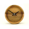 2 drevene stolni hodiny valec orech bohemjan