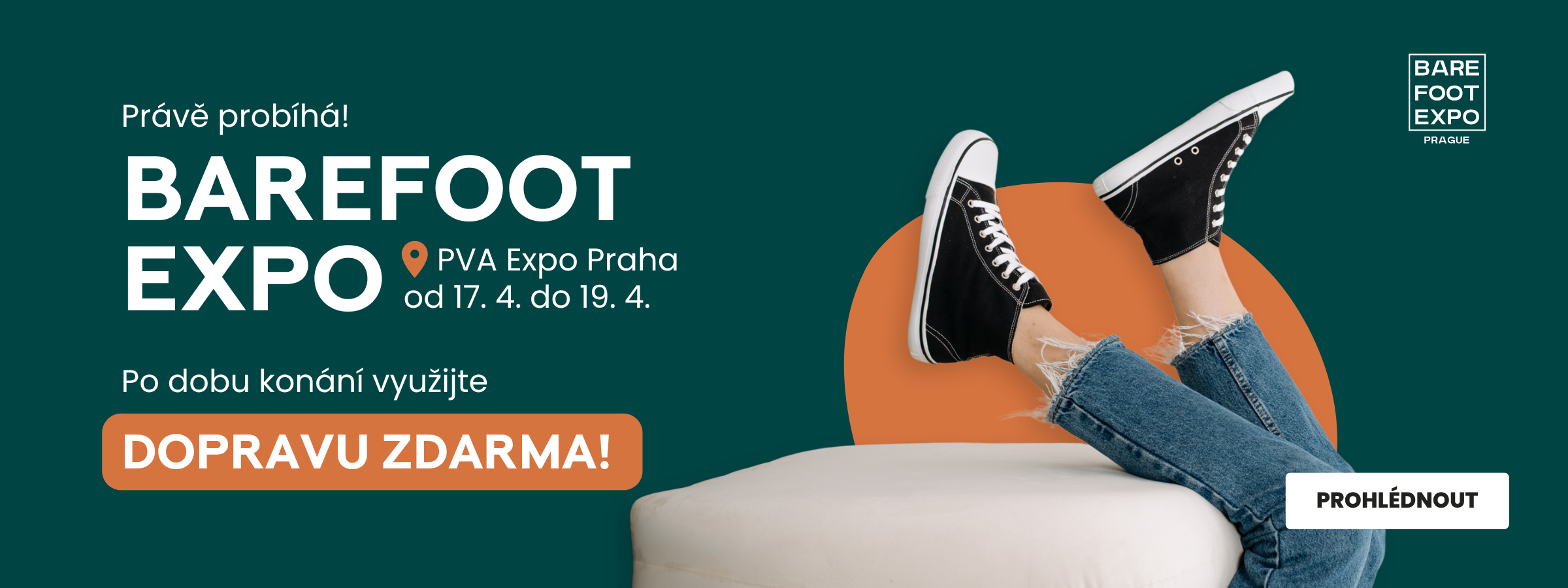 BAREFOOT EXPO probíhá, doprava zdarma