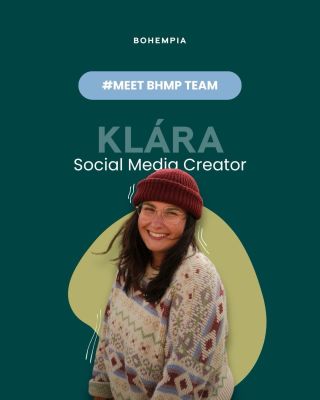 #MeetBHMPTeam 👋 This is Klára, our Social Media Creator — the person making sure Bohempia feels like Bohempia online. 💚📲...