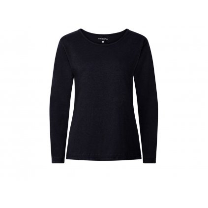 Women's hemp long sleeve t-shirt BELKA Black