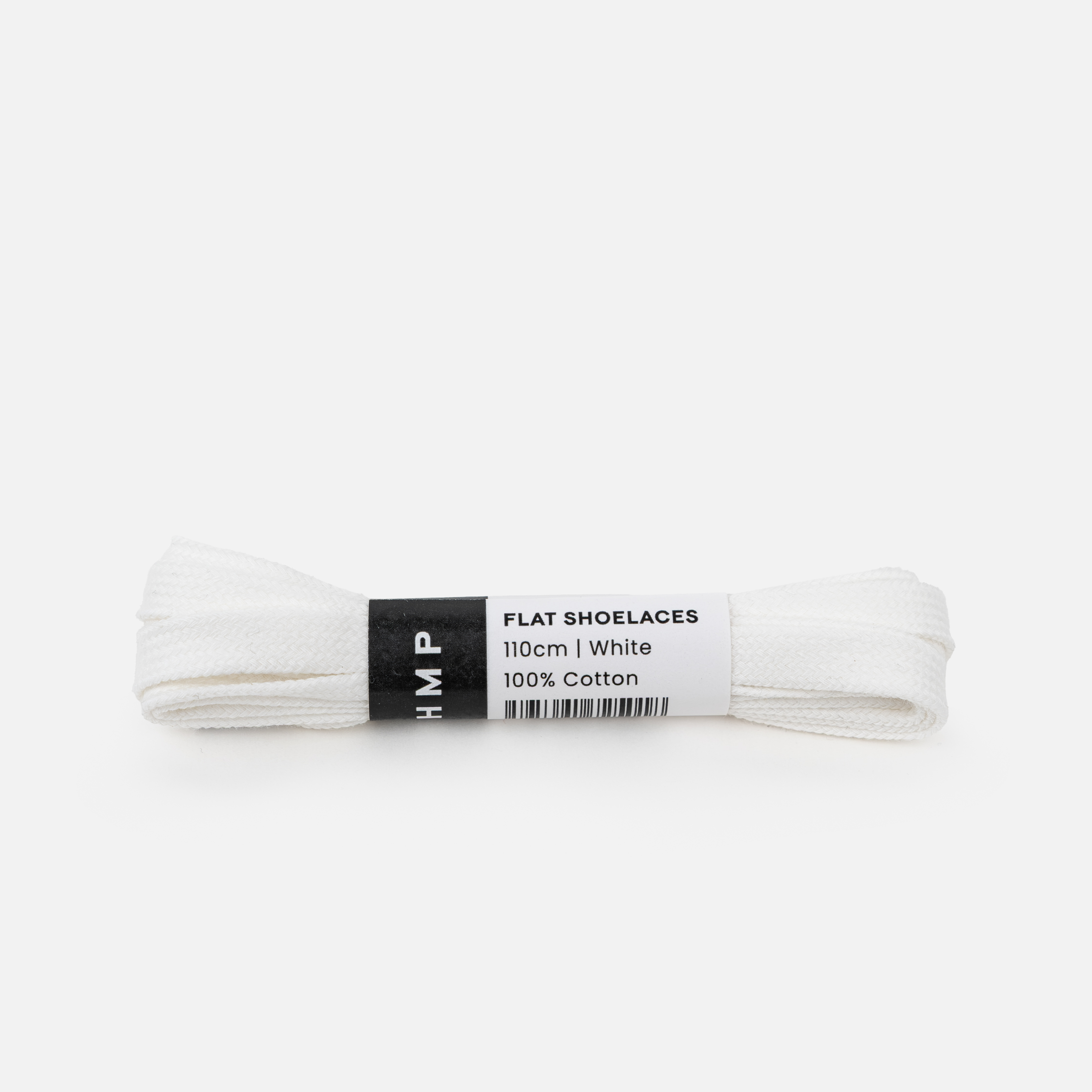 BHMP Flat Shoelaces 110cm White