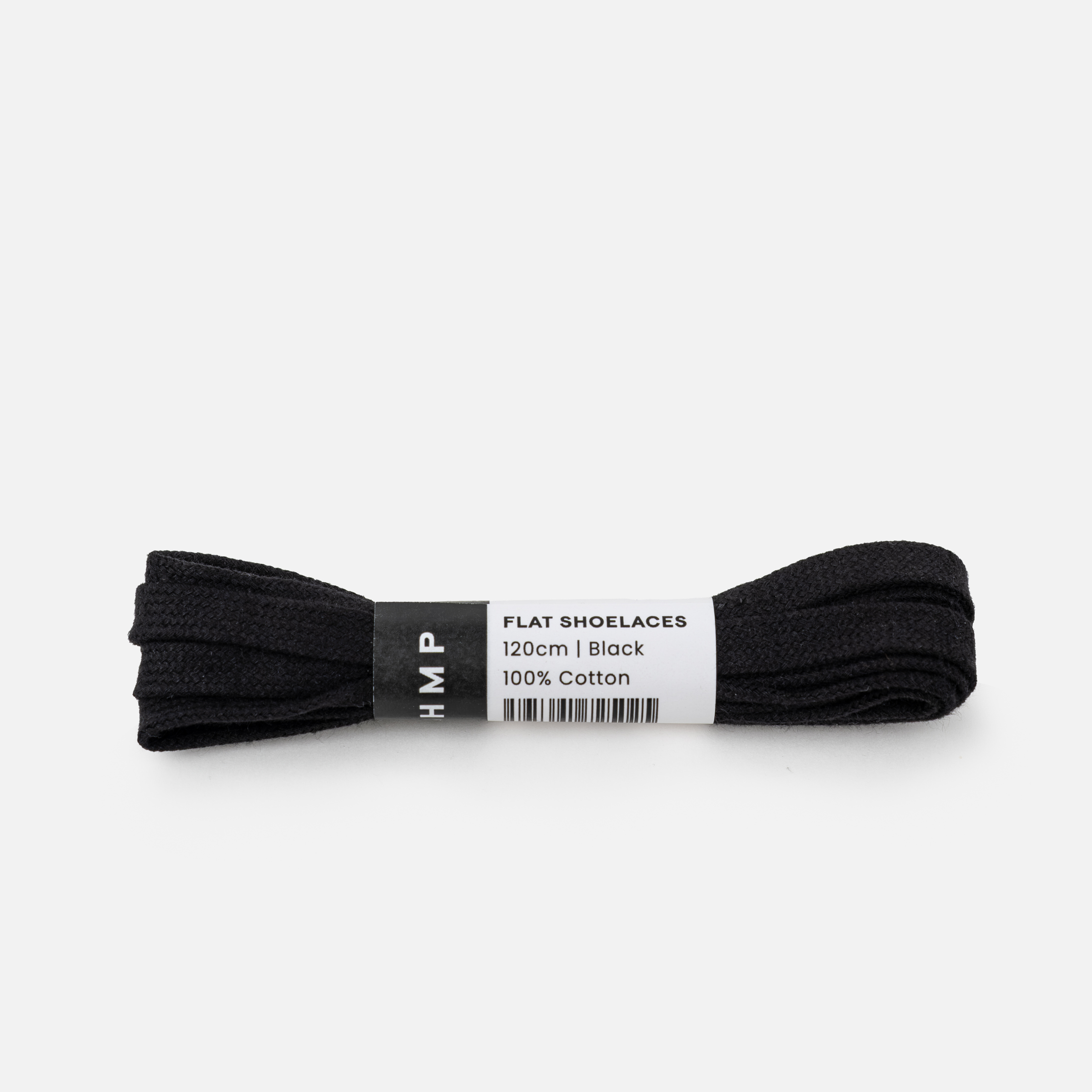 BHMP Flat Shoelaces 120cm Black