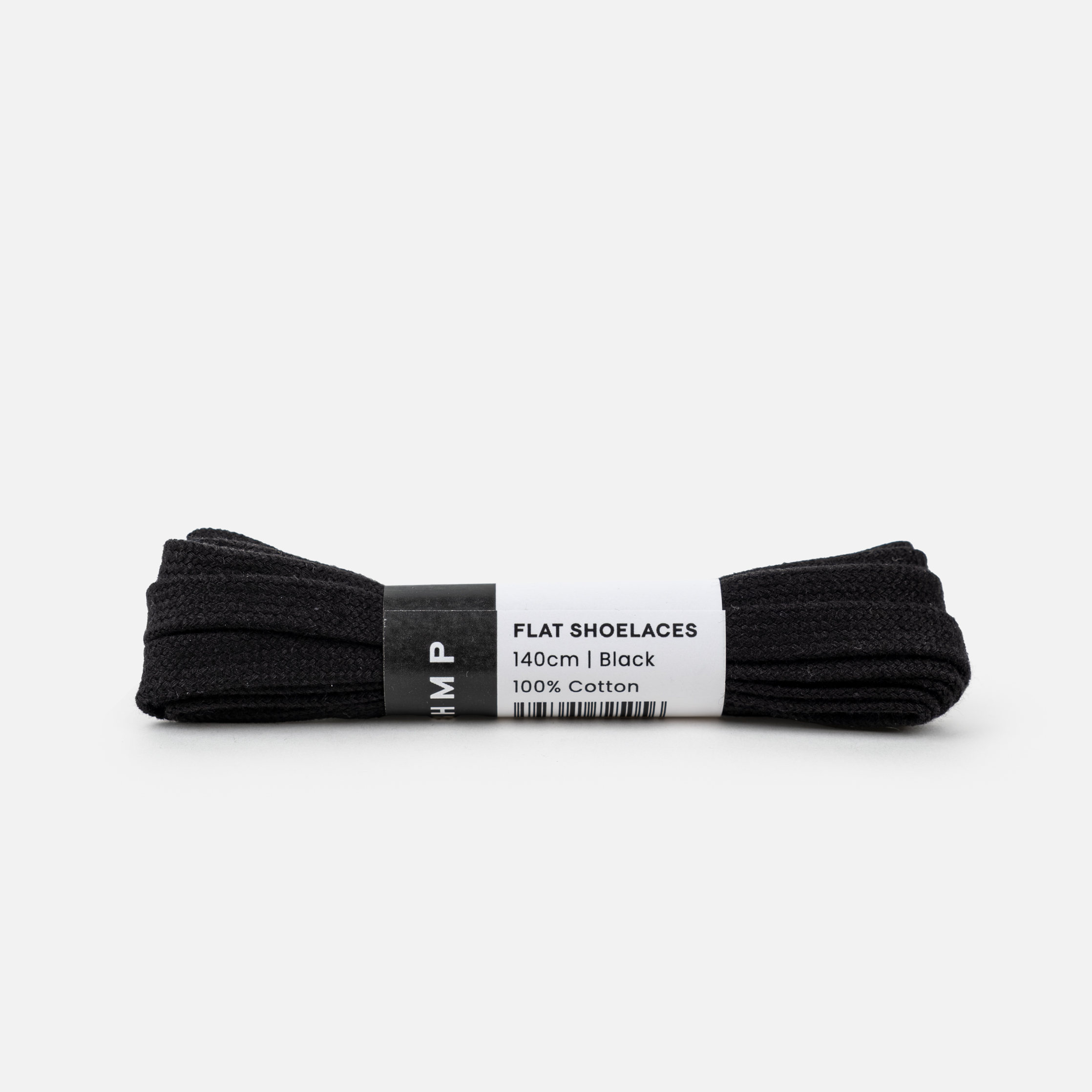 BHMP Flat Shoelaces 140cm Black