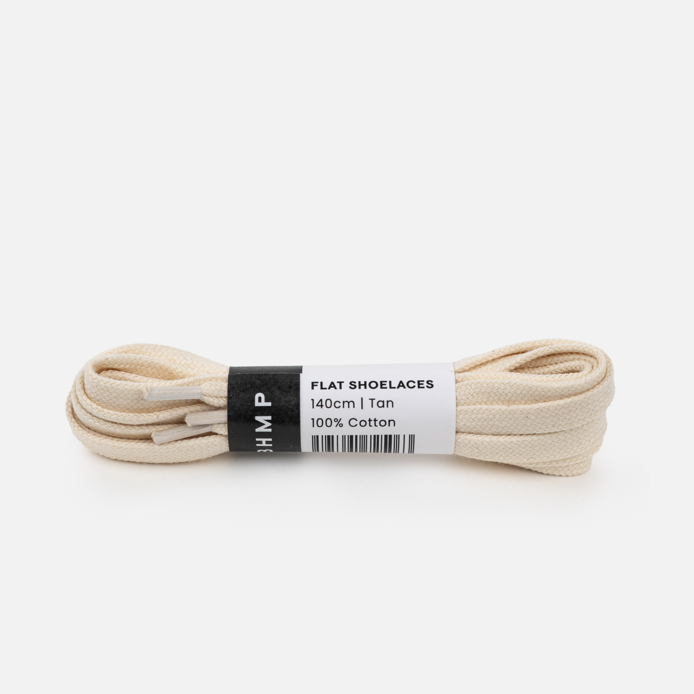 BHMP Flat Shoelaces 140cm Tan