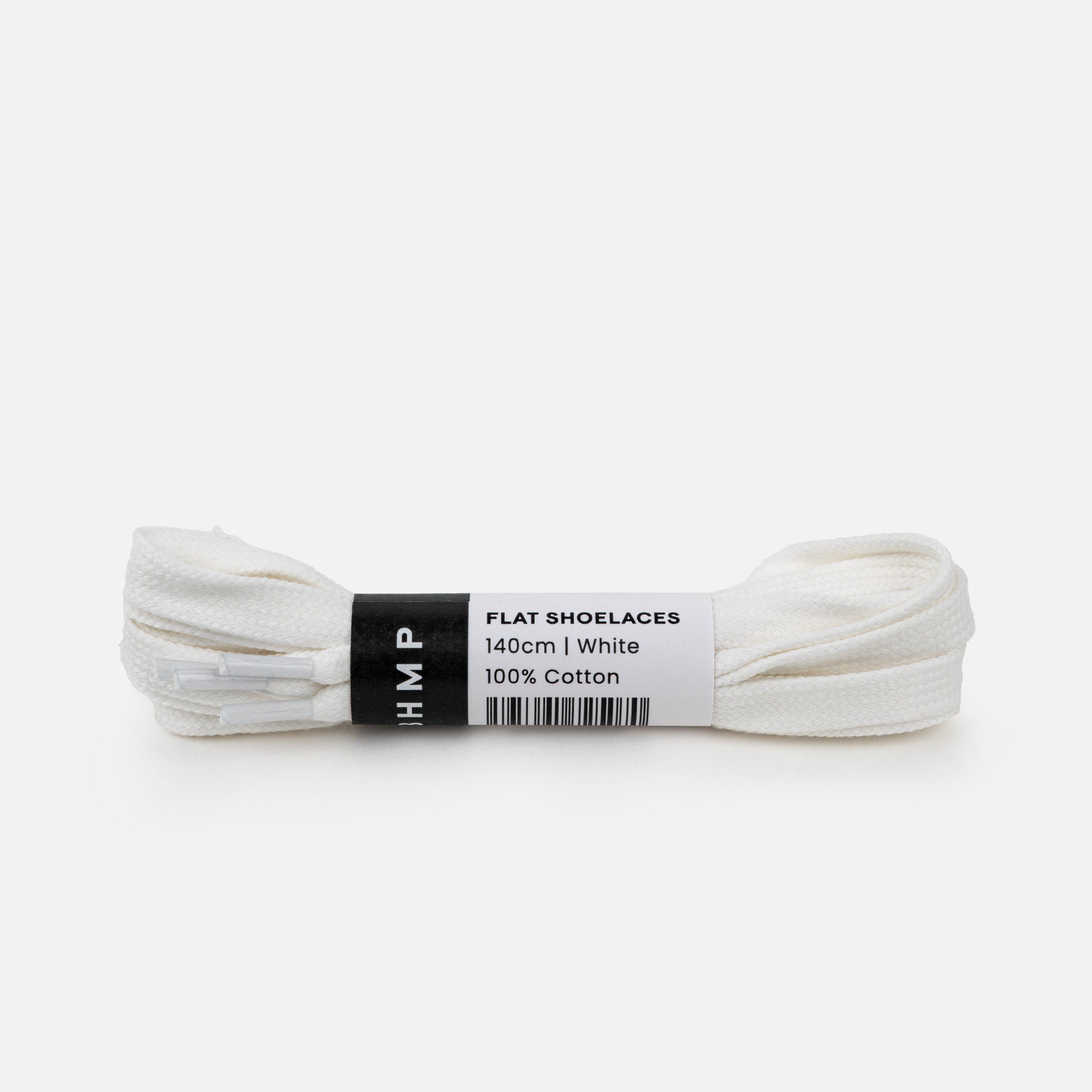 BHMP Flat Shoelaces 140cm White