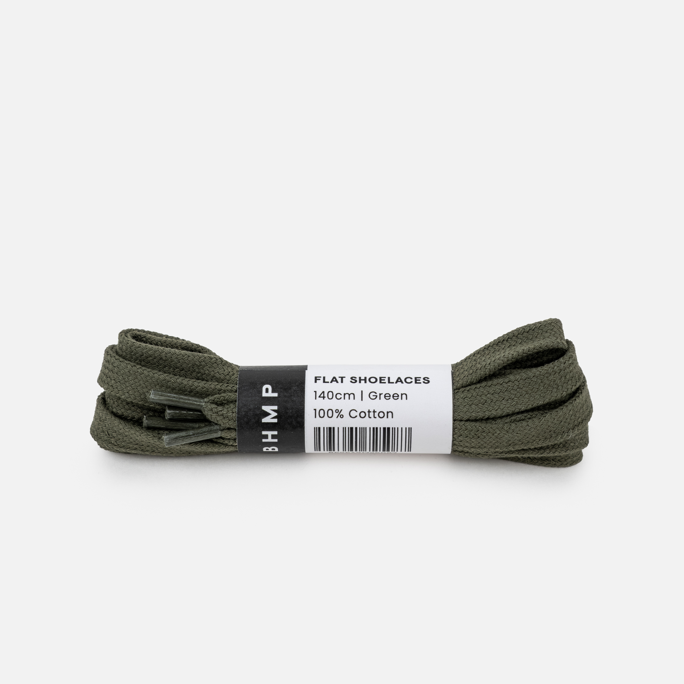 BHMP Flat Shoelaces 140cm Green