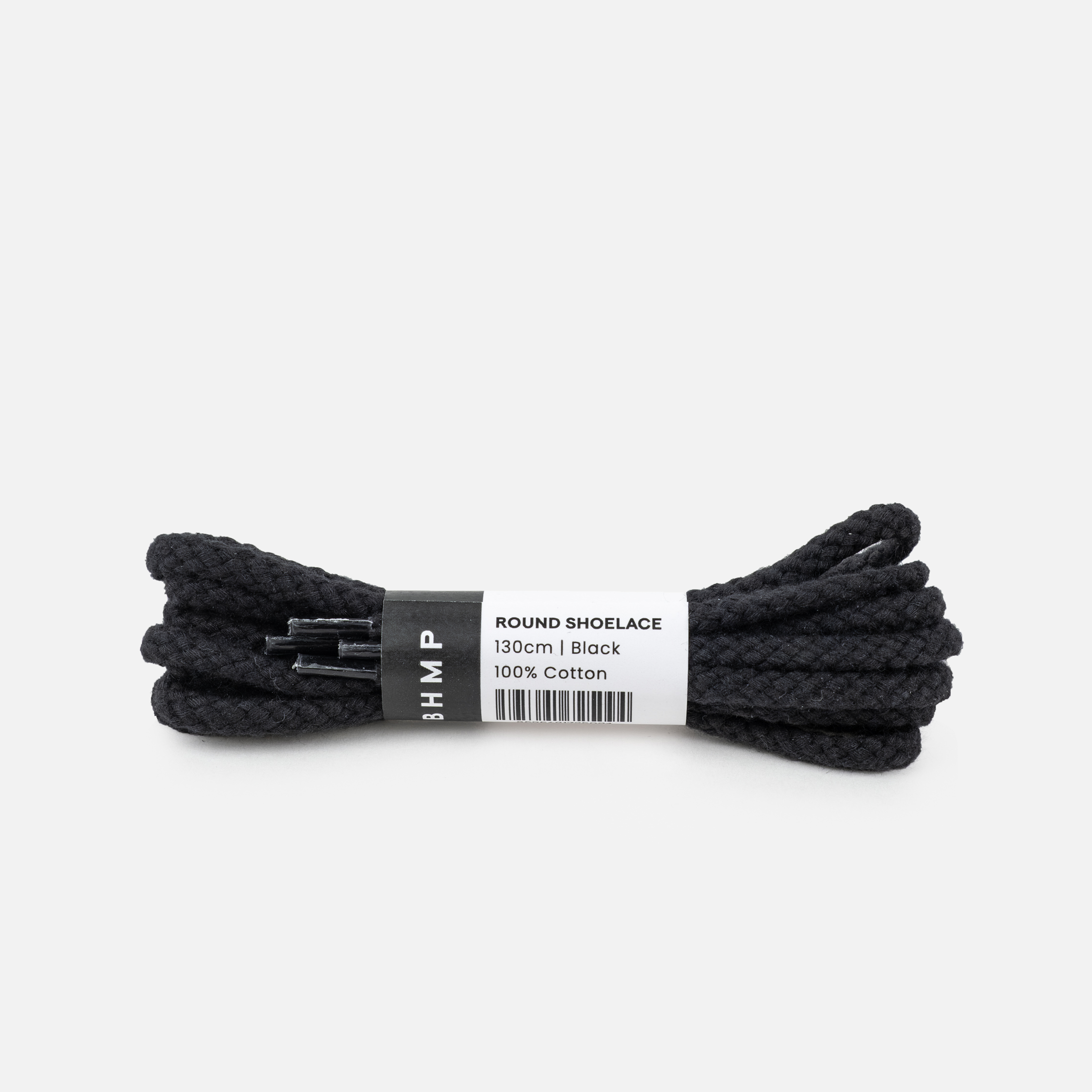 BHMP Round Shoelaces 130cm Black