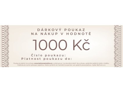 darkovy poukaz 1000 kc p