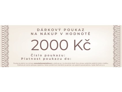 darkovy poukaz 2000 kc p