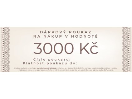 darkovy poukaz 3000 kc p