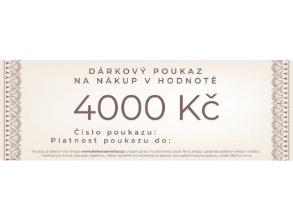 darkovy poukaz 4000 kc p
