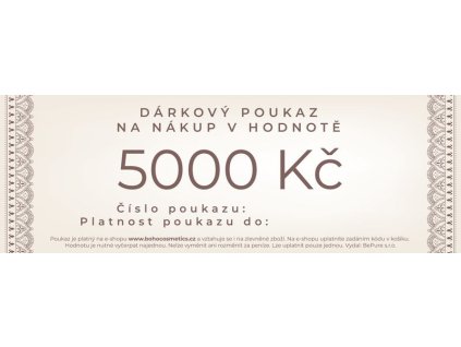 darkovy poukaz 5000 kc p