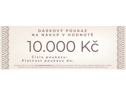 darkovy poukaz 10000 kc p