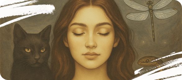 Znamení Štíra a jeho totemová zvířata – kočka, had a vážka