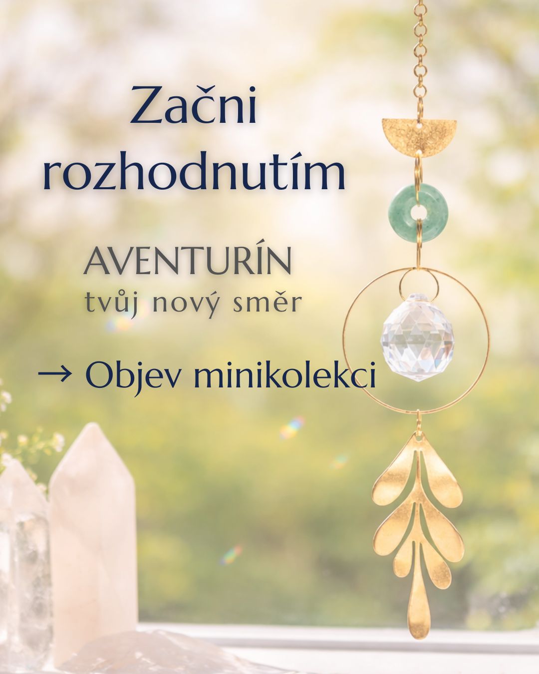 Ručně tvořený lapač slunce náramek z korálků na jarním okně | BohoManie