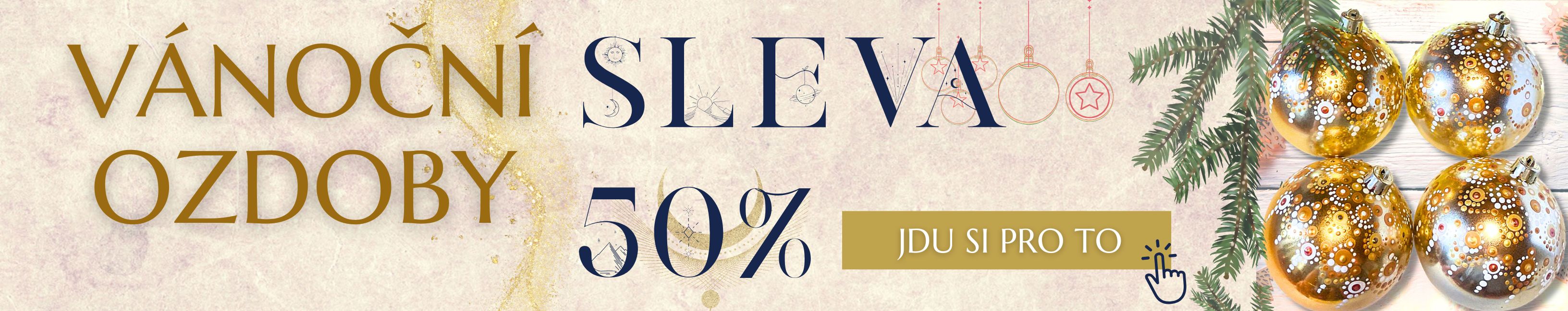 Vánoční ozdoby BohoMánie – 50% sleva na ručně tečkované baňky
