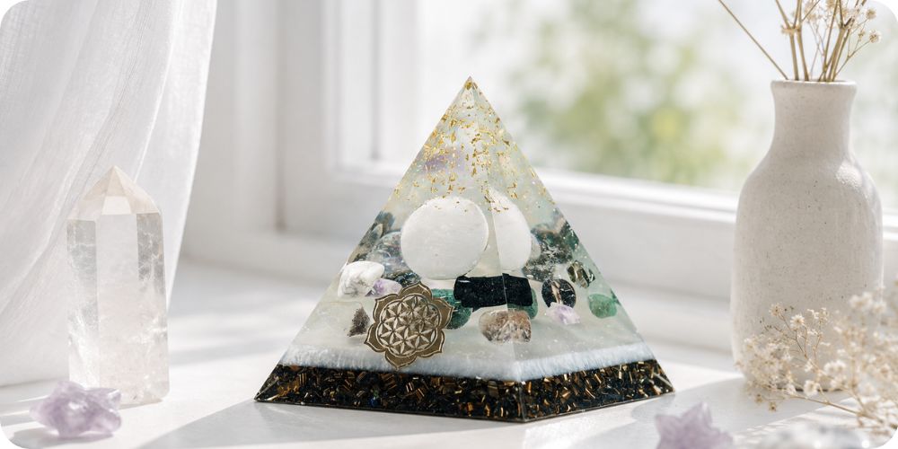 XXL pyramida se selenitem