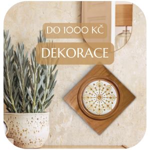Dekorace do 1000 Kč – ručně tečkovaná mandala na zeď