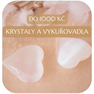 Krystaly a vykuřovadla do 100 Kč – selenitové srdce