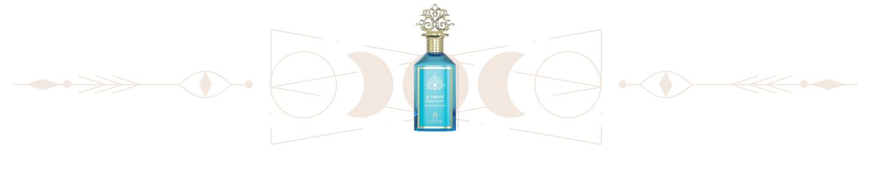 parfémy podle čaker – barevné flakony L’Haya modrý