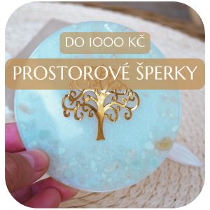 Prostorové šperky do 1000 Kč – orgonitový podtácek